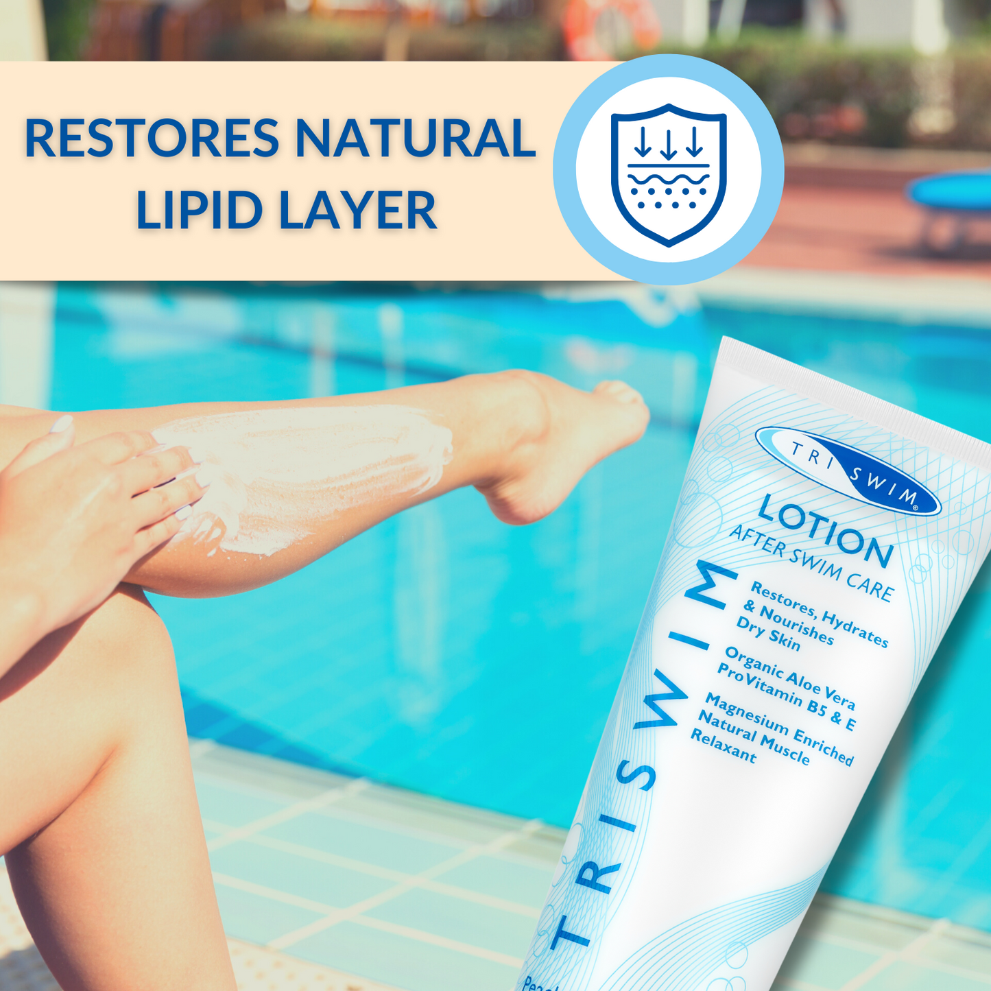 Moisturizing & Regenerating Body Lotion For Swimmers | Peach & Orange Blossom (250ml)