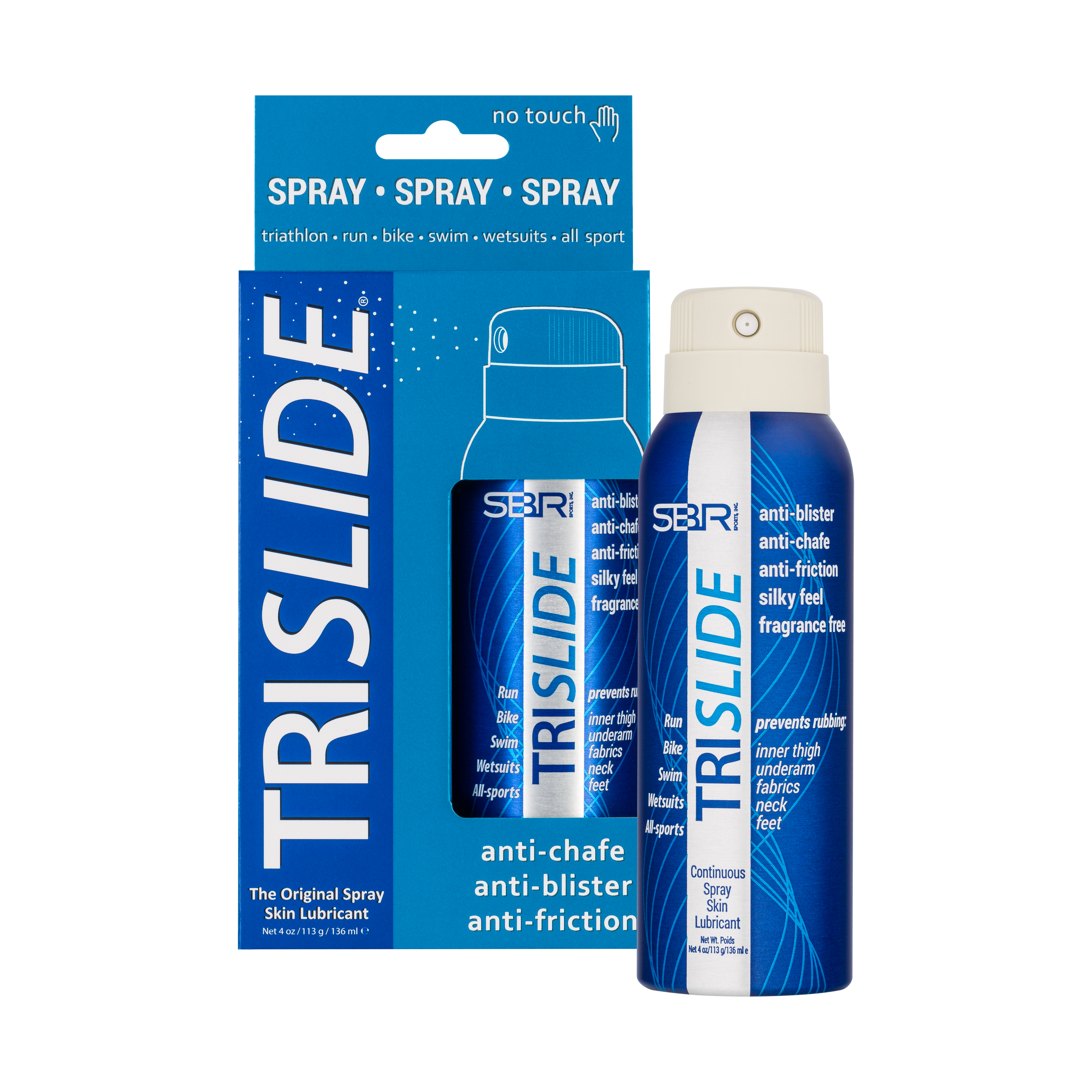 TRISLIDE Multisport Waterproof Skin Anti Chafing Spray (136ml)